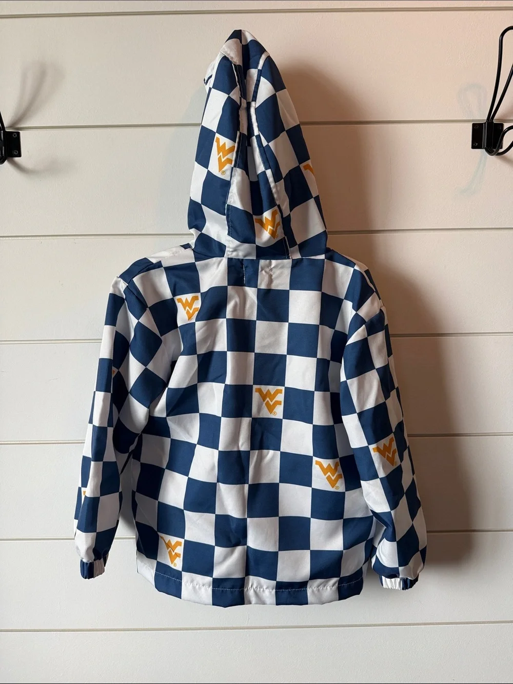 Checkered rain jacket